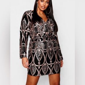 Lace and sequin plunge dress - great for a night out!